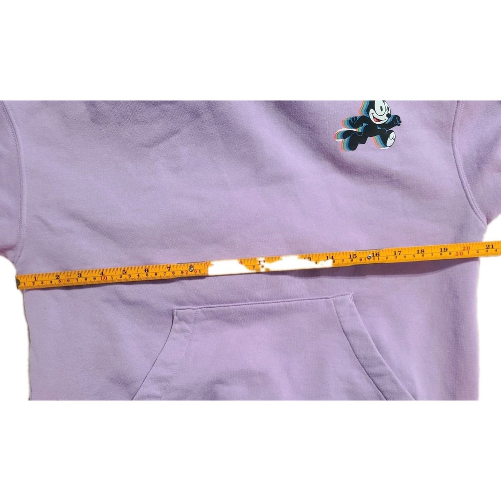 H&M Felix the Cat Hoodie Womens Small Oversized Lavender Retro Graphic Pullover - Picture 9 of 11